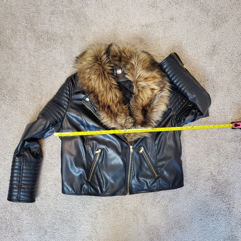 H&M Women's Biker Jacket XL Black - Picture 11 of 11